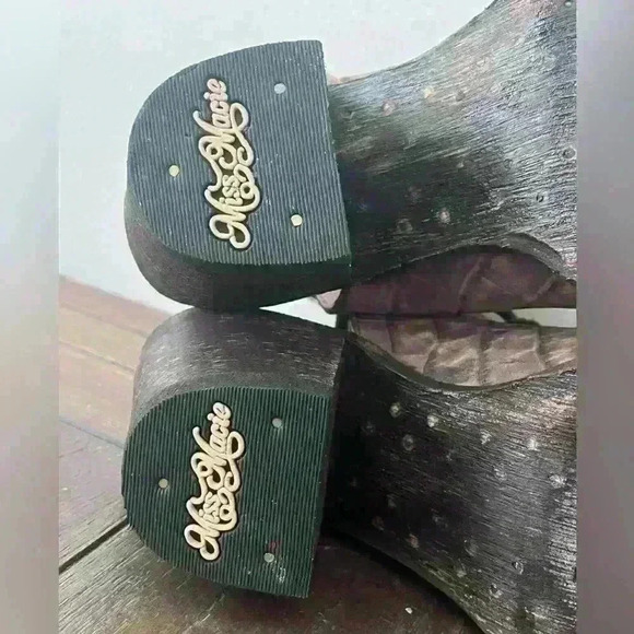 EUC Miss Macie Goodness Gracious Open Toe Lace Up  Booties Womens size 7.5 - Picture 12 of 12